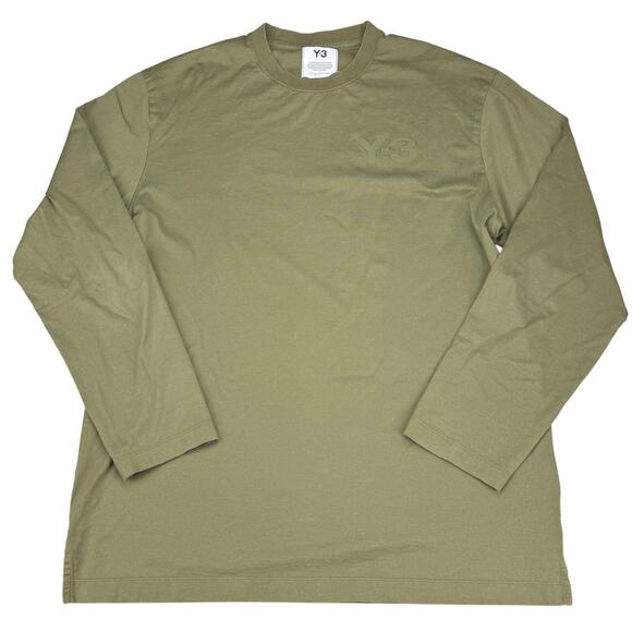 Y-3 Yohji Yamamoto Long Sleeve Classic Chest Logo Tee Men's Size Small - Picture 2 of 6